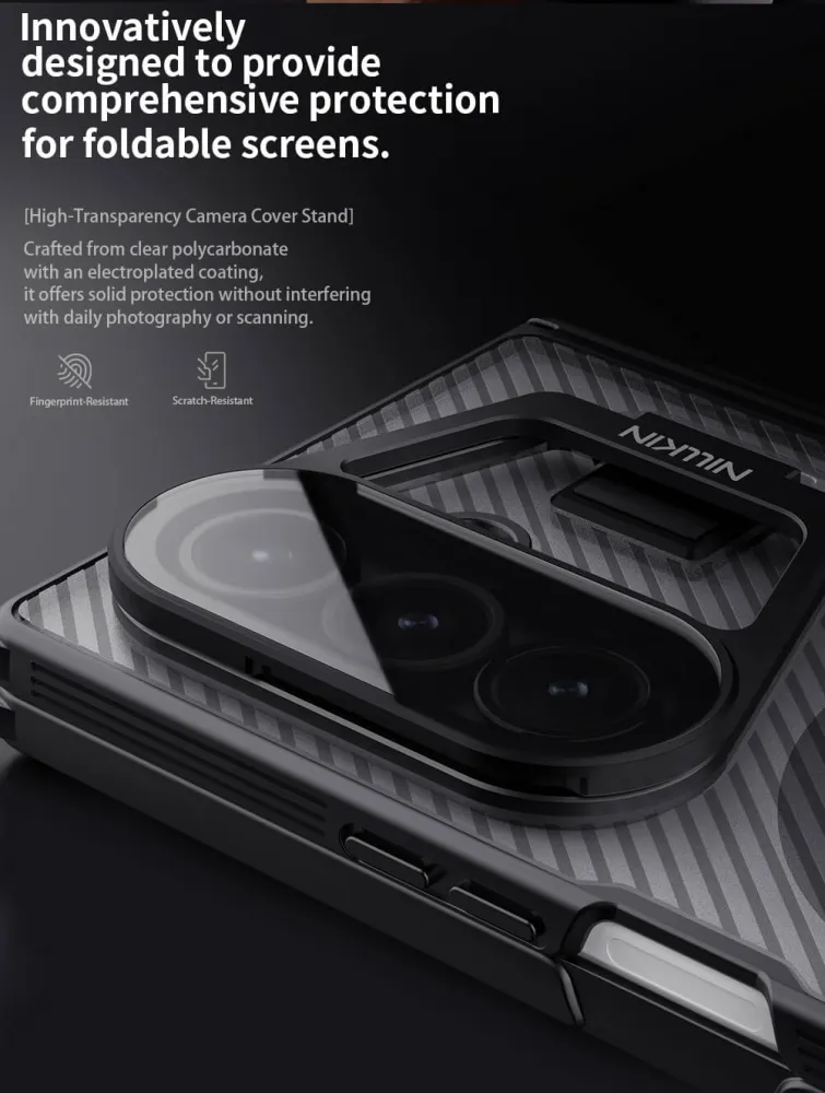 Maska Nillkin CamShield Prop Magnetic za Samsung F966B Galaxy Z Fold 7 crna (with pen)