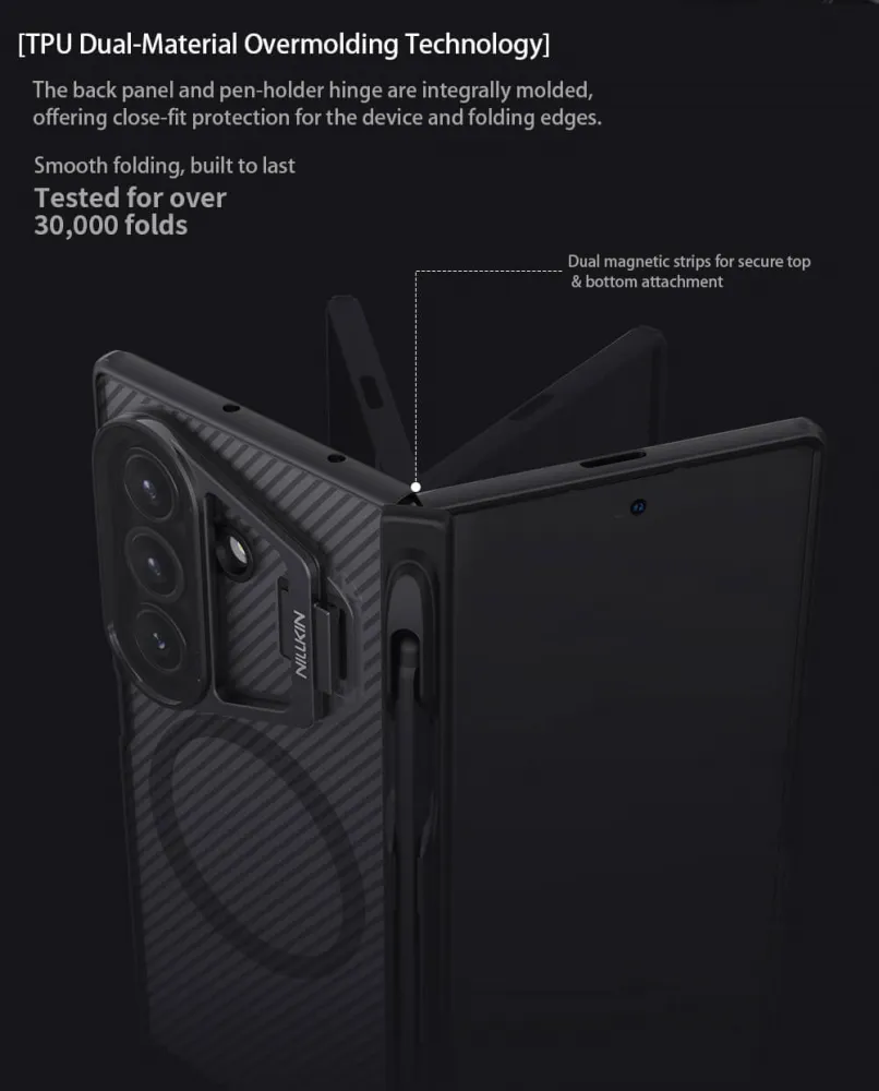 Maska Nillkin CamShield Prop Magnetic za Samsung F966B Galaxy Z Fold 7 crna (with pen)