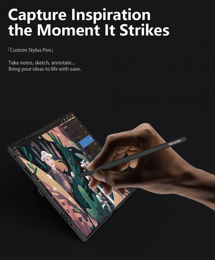 Maska Nillkin CamShield Prop Magnetic za Samsung F966B Galaxy Z Fold 7 crna (with pen)