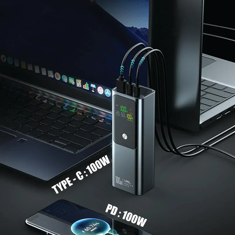 Power bank prenosiva baterija Oxpower PD100W 20000mAh crna