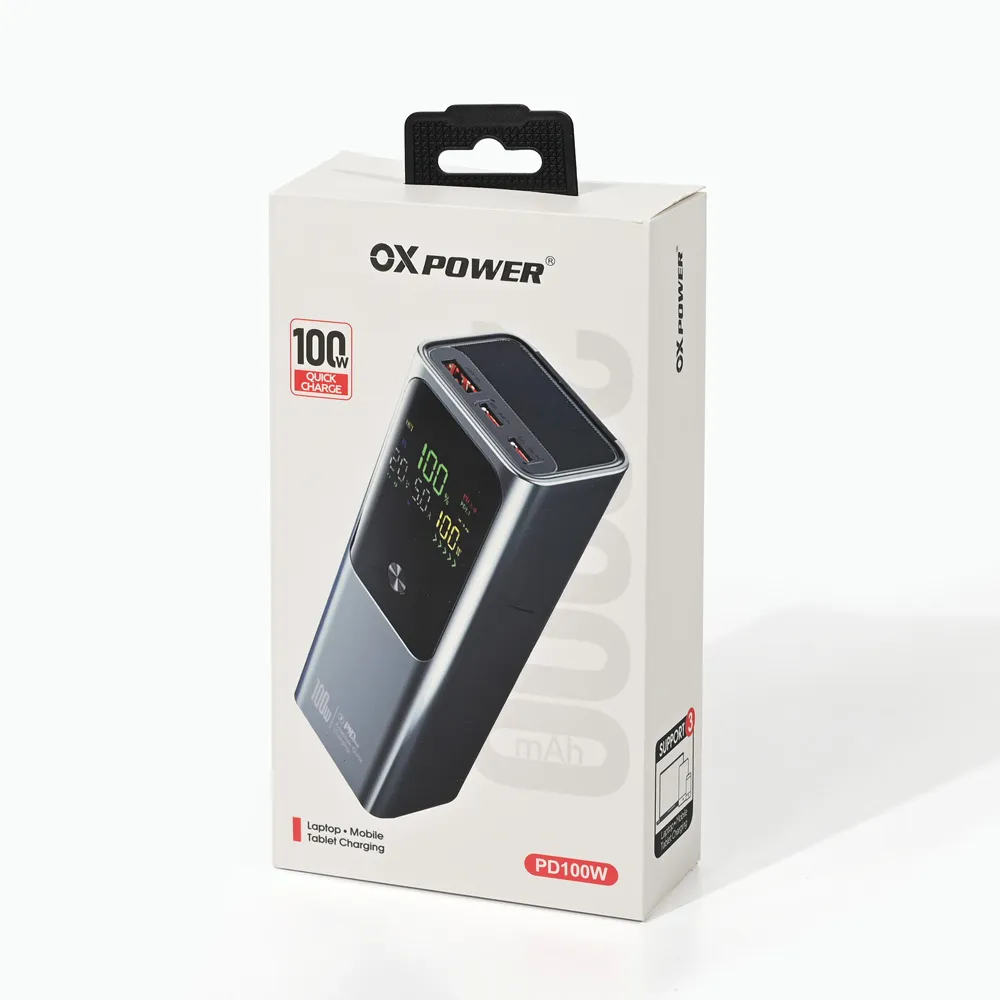 Power bank prenosiva baterija Oxpower PD100W 20000mAh crna
