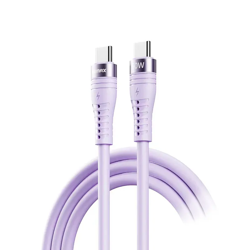 Data kabl REMAX Bintrai RC-C139 Fast charging 60W Type C na Type C 1.2M ljubicasti