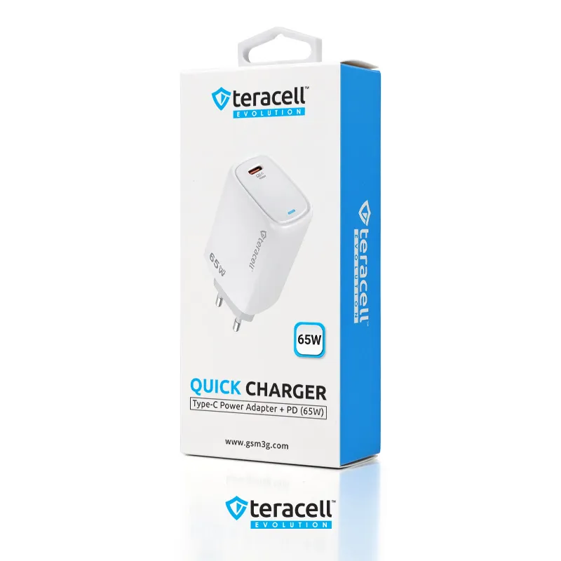 Kucni punjac Teracell Evolution TC-20, GAN, PD Fast charging 65W beli CE