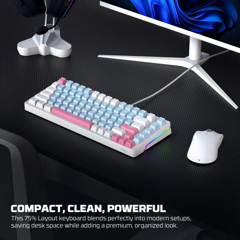 Tastatura Mehanicka Gaming Fantech MK612 Atom x83 AME plava (rosie switch)