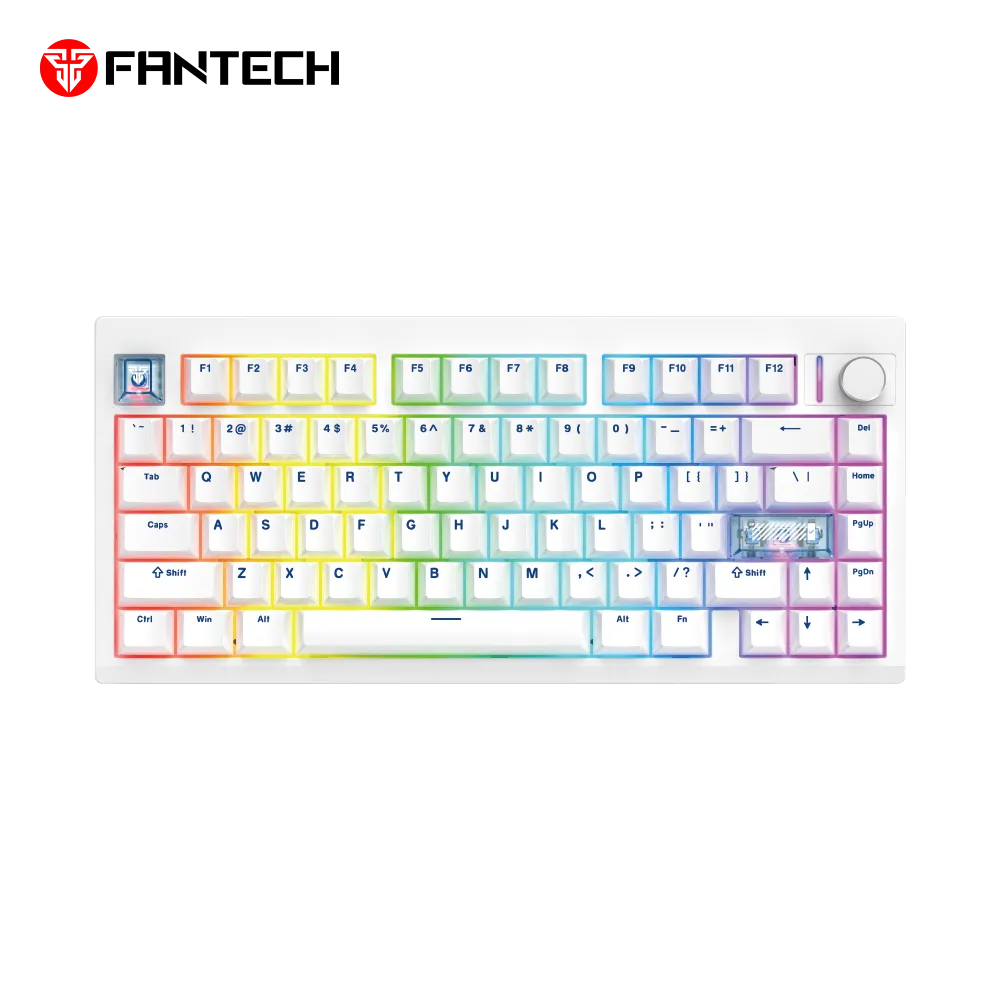 Tastatura Mehanicka Gaming Fantech MK921 Maxfit 8 Wireless white brown switch