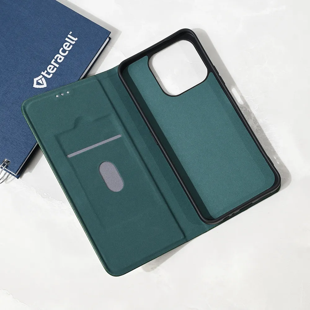 Maska Teracell Elegant Flip za Honor X6a/X6b/X6c tamno zelena