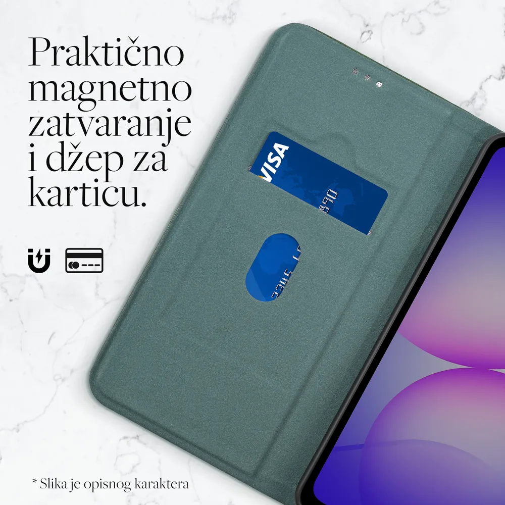Maska Teracell Elegant Flip za Samsung A165F/A175F Galaxy A16/A17 tamno zelena