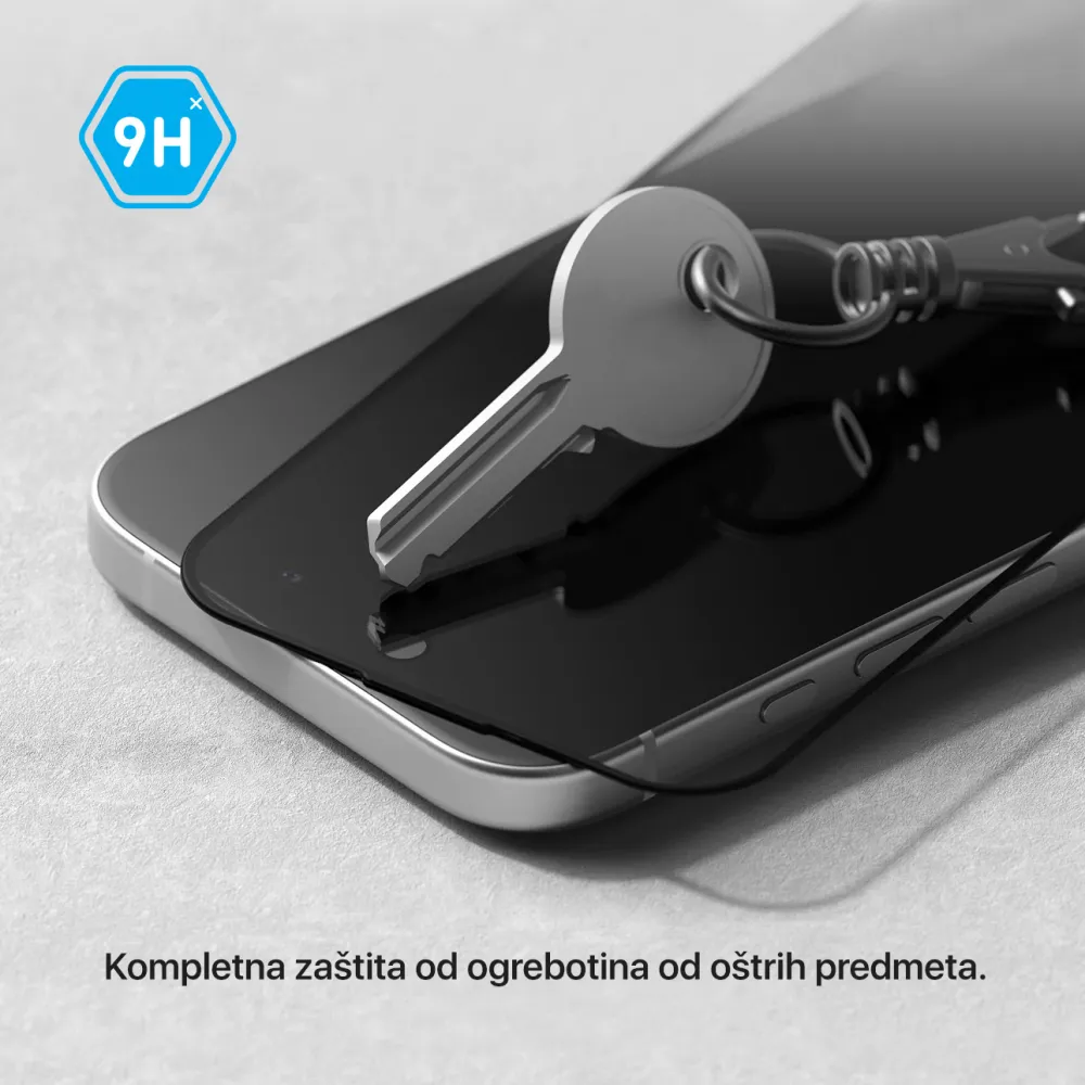 Zastitno staklo Zastitno staklo Privacy Teracell Titan 2.5D za iPhone 17 6.3 crni