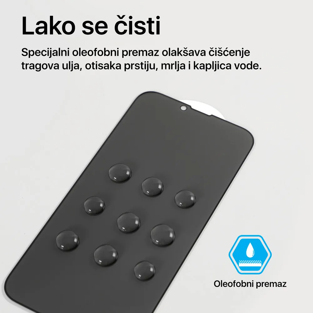 Zastitno staklo Zastitno staklo Privacy Teracell Titan 2.5D za iPhone 17 Air 6.6 crni