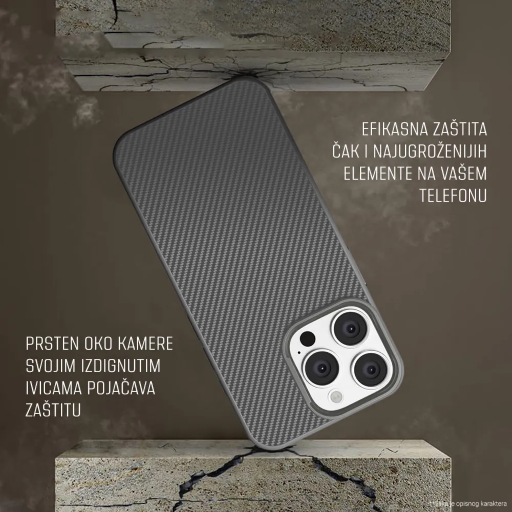 Maska Magsafe Kevlar za iPhone 17 6.3 siva