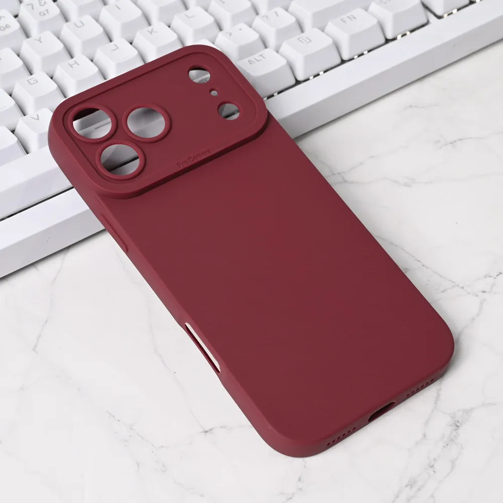 Maska Silikon Pro Camera za iPhone 17 Pro Max 6.9 bordo