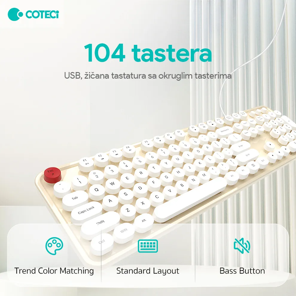 Tastatura Coteci 104 bez
