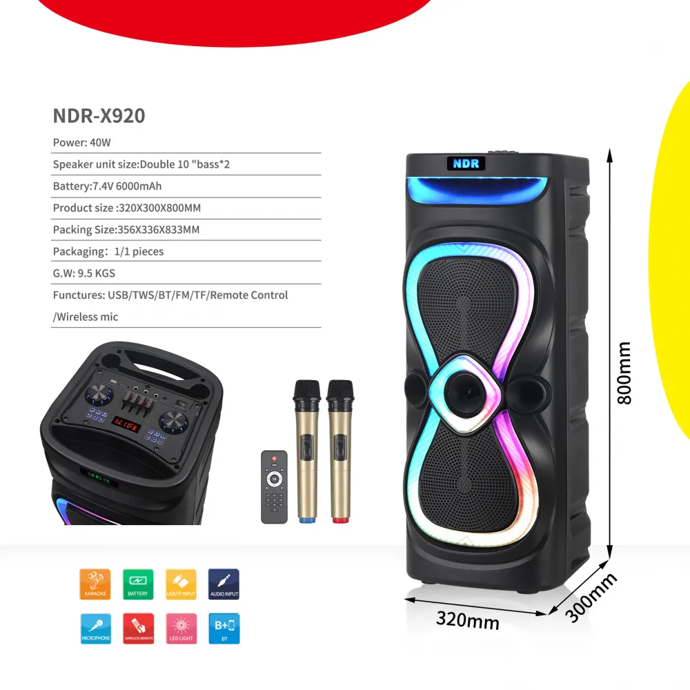 Bluetooth zvucnik NDR-X920 40W crni