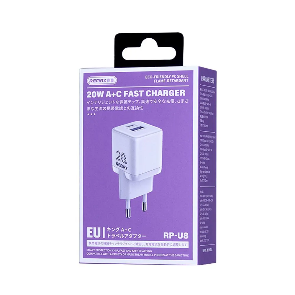 Kucni punjac REMAX RP-U8 20W Type C beli