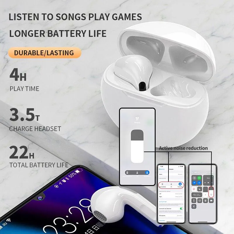 Bluetooth slusalice Airpods T-phox Pro tamno plave HQ