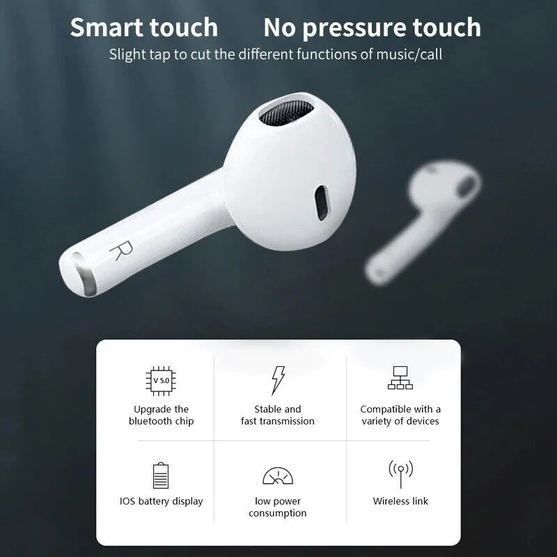 Bluetooth slusalice Airpods T-phox Pro tamno plave HQ