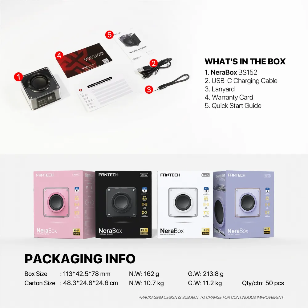 Bluetooth zvucnik Fantech BS152 NeraBox beli