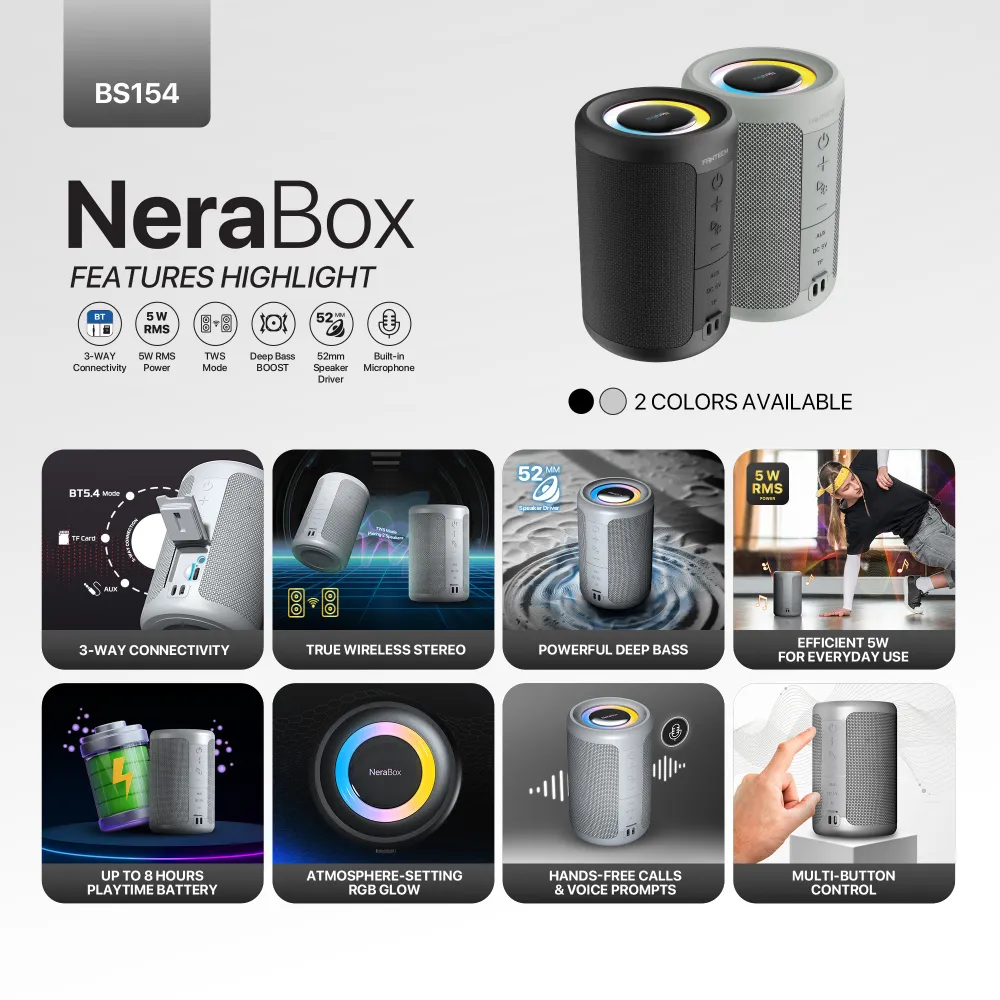 Bluetooth zvucnik Fantech BS154 NeraBox sivi