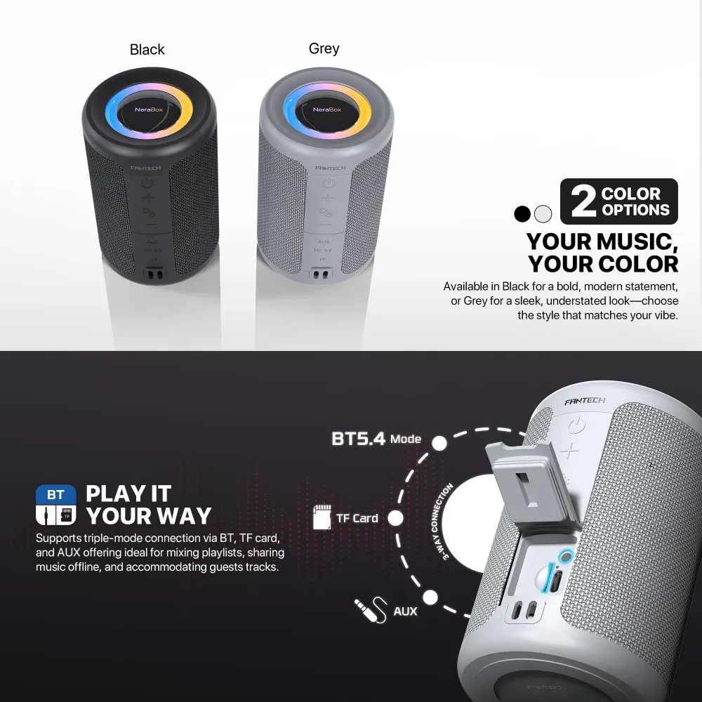 Bluetooth zvucnik Fantech BS154 NeraBox sivi