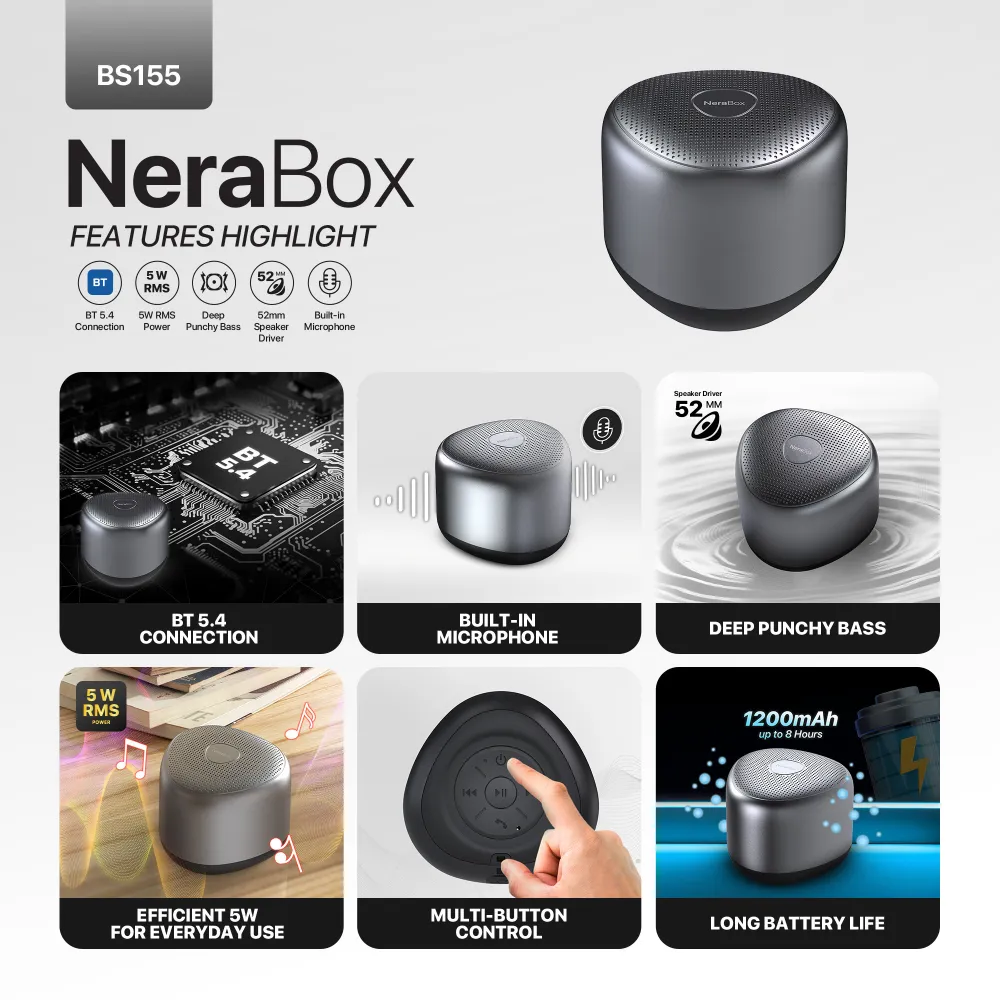 Bluetooth zvucnik Fantech BS155 NeraBox crni