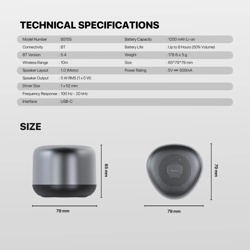 Bluetooth zvucnik Fantech BS155 NeraBox crni