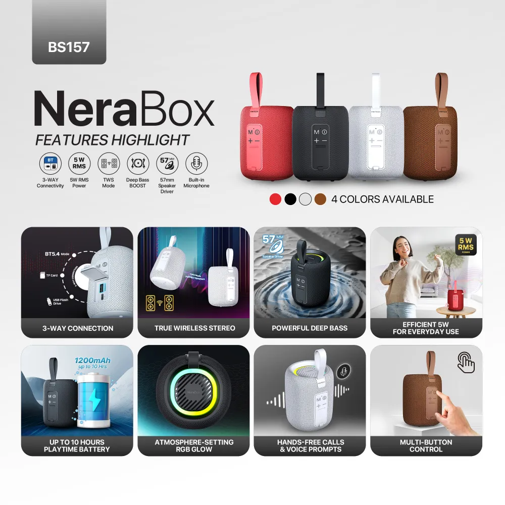 Bluetooth zvucnik Fantech BS157 NeraBox crveni