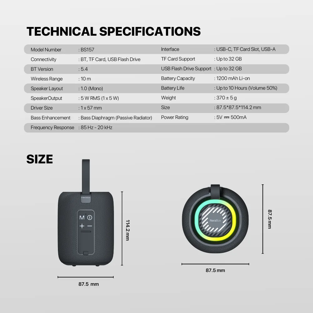 Bluetooth zvucnik Fantech BS157 NeraBox crveni