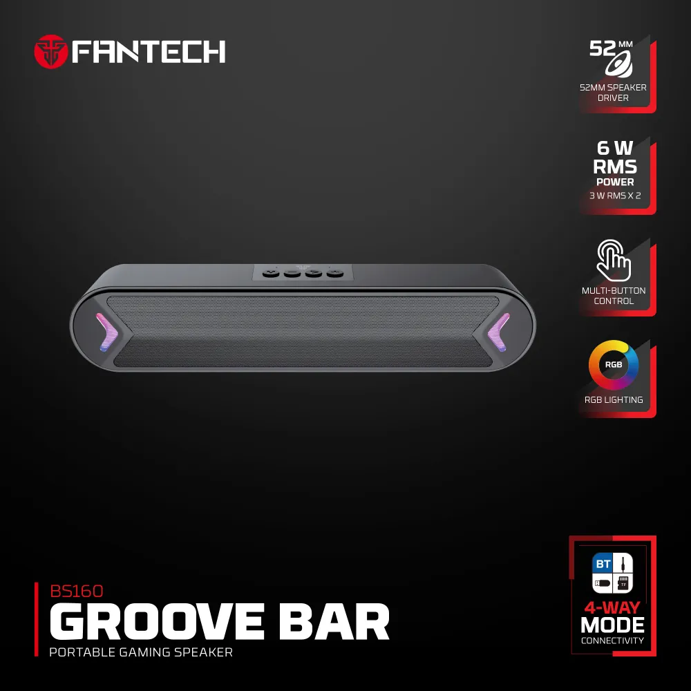 Bluetooth zvucnik Fantech BS160 GROOVE BAR crni