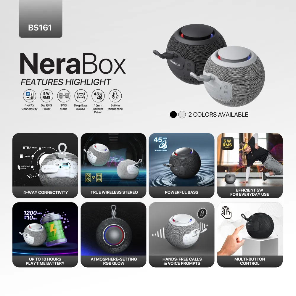 Bluetooth zvucnik Fantech BS161 NeraBox crni