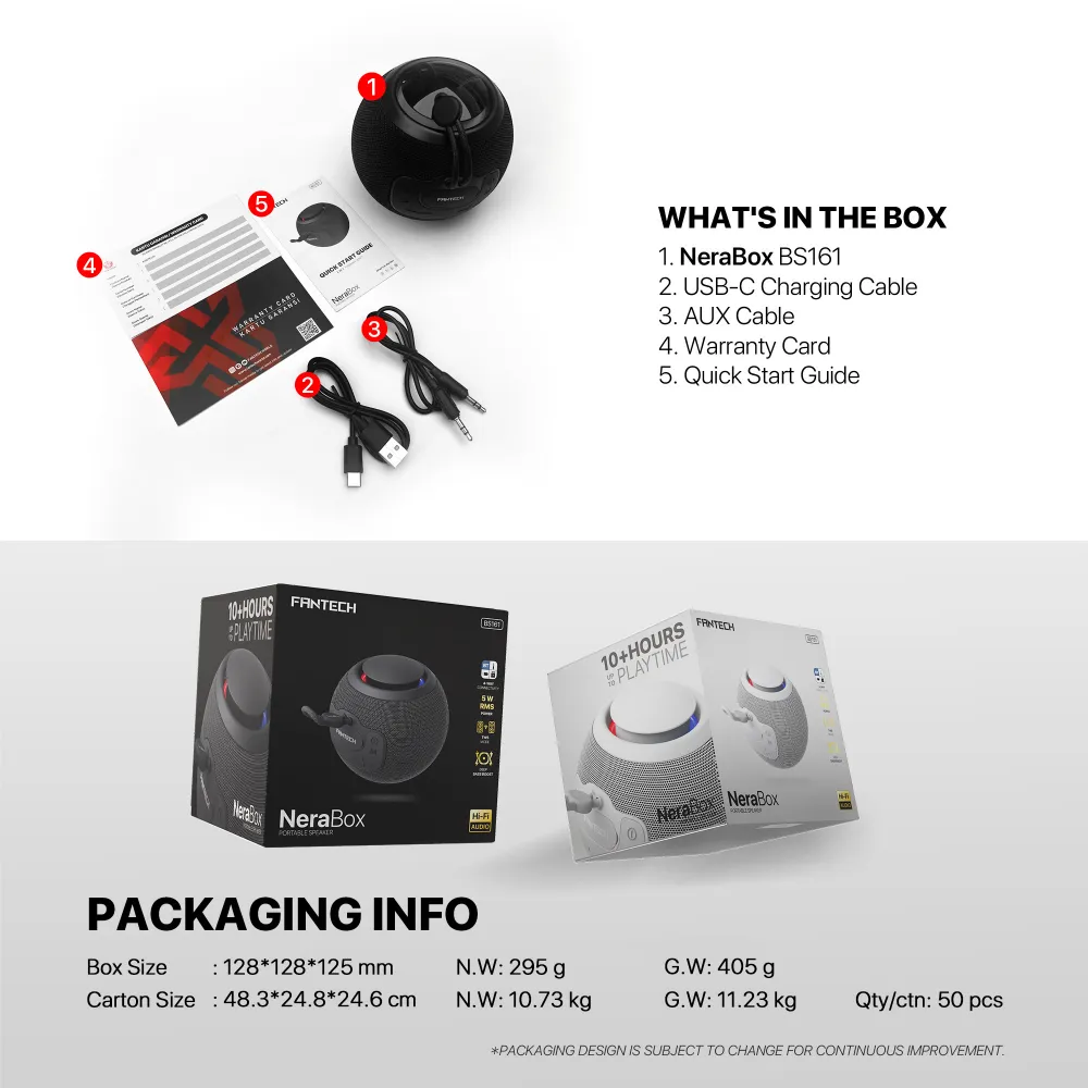 Bluetooth zvucnik Fantech BS161 NeraBox crni