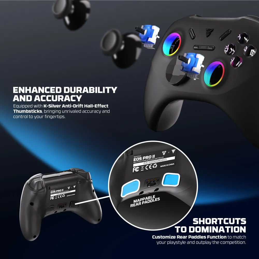 Joypad wireless Fantech WGP15V2 EOS PRO II multiplatform RGB crni