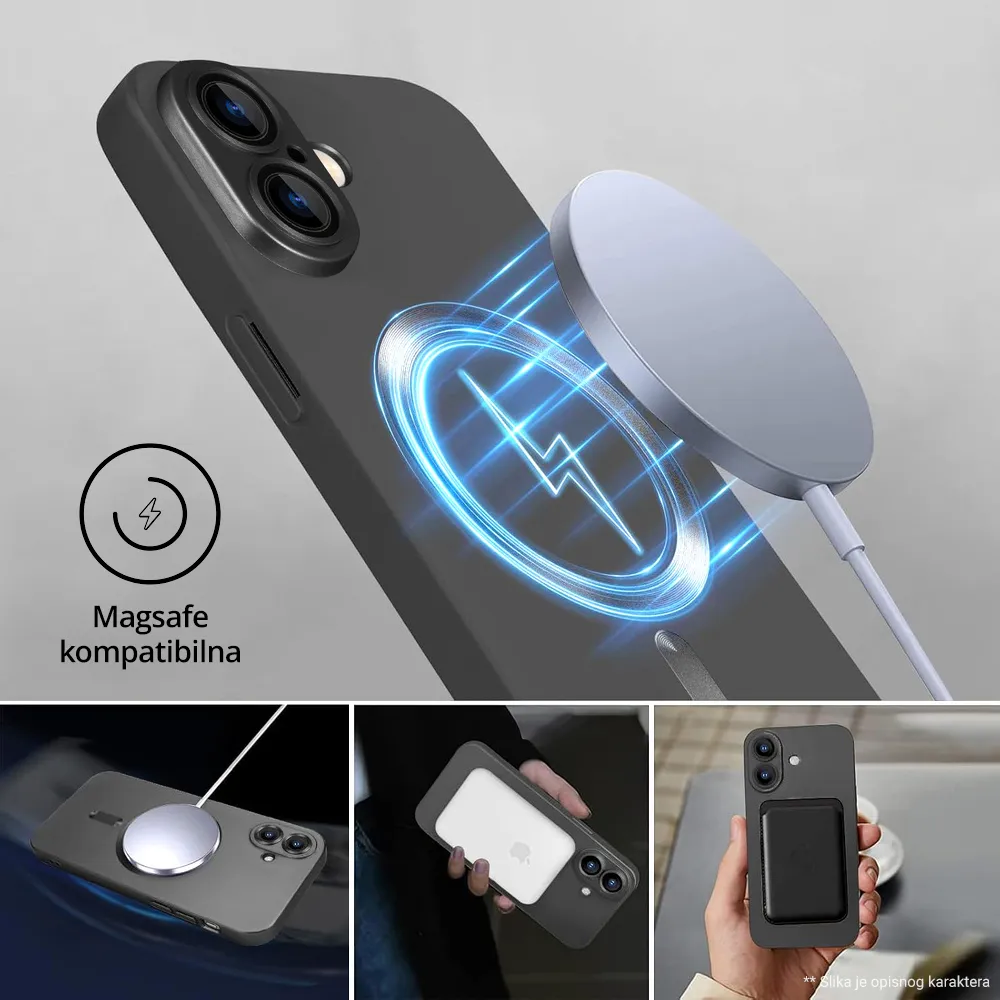 Maska Magsafe Chrome za iPhone 17 Pro 6.3 siva