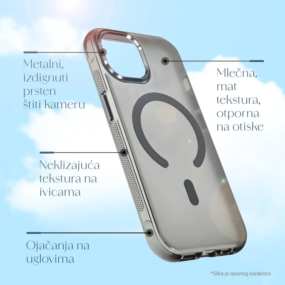 Maska Magsafe Glow za iPhone 17 Air 6.6 crna