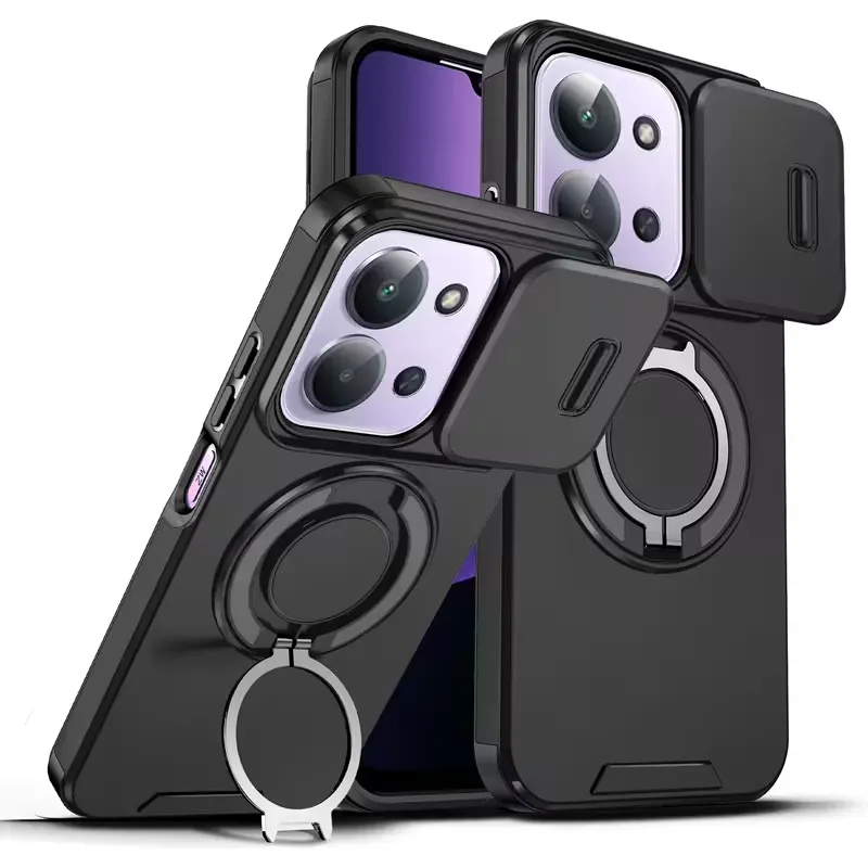 Maska CamShield Ring stand za Xiaomi Redmi 15C 4G EU 173mm crna