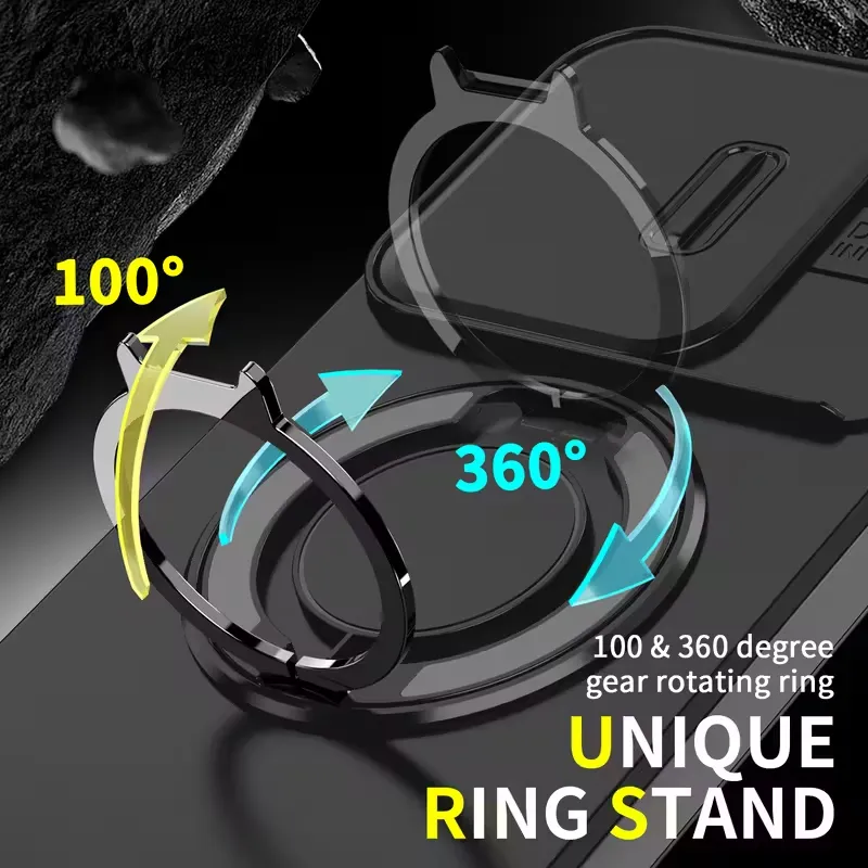 Maska CamShield Ring stand za Xiaomi Redmi 15C 4G EU 173mm crna