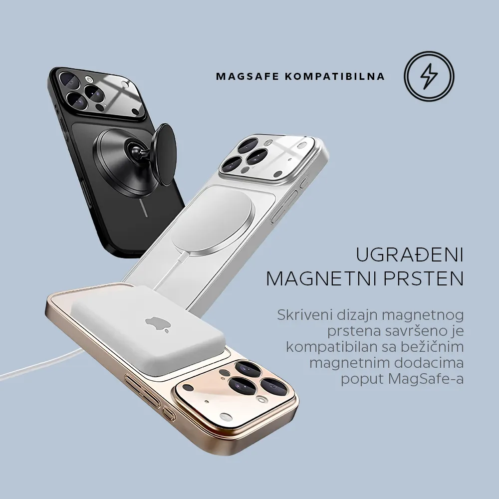 Maska Magsafe LookLike za iPhone 17 6.3 srebrna