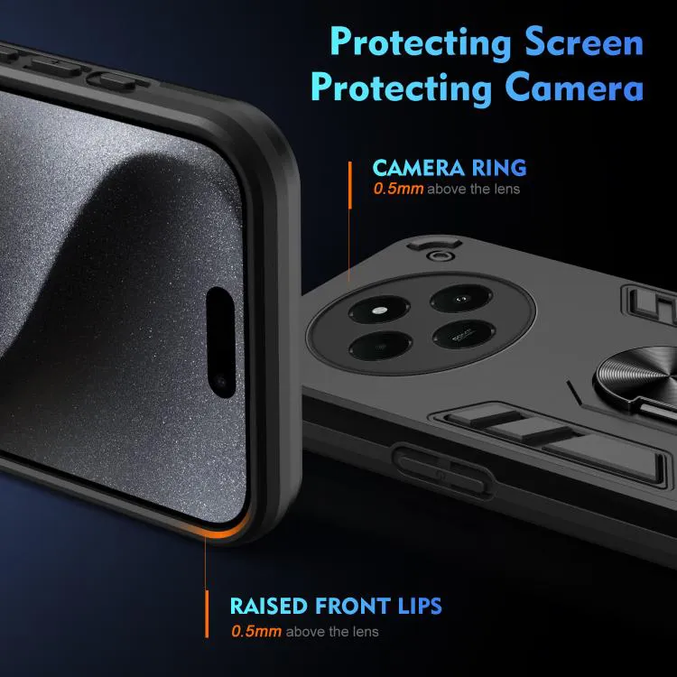 Maska Hard Ring za Xiaomi Redmi 14C/Redmi A4 tamno siva