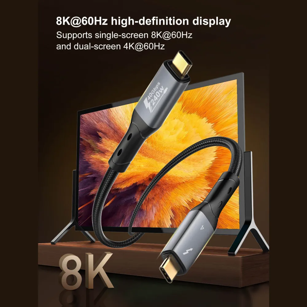 Data kabl LDNIO TC11c, USB 4.0, PD3.1, 240W, 40Gbps, 8K 60Hz PD na Type C crni 1m