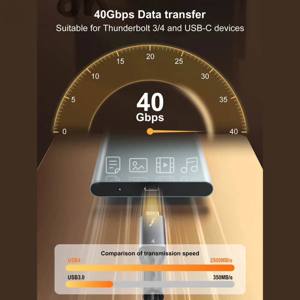 Data kabl LDNIO TC11c, USB 4.0, PD3.1, 240W, 40Gbps, 8K 60Hz PD na Type C crni 1m