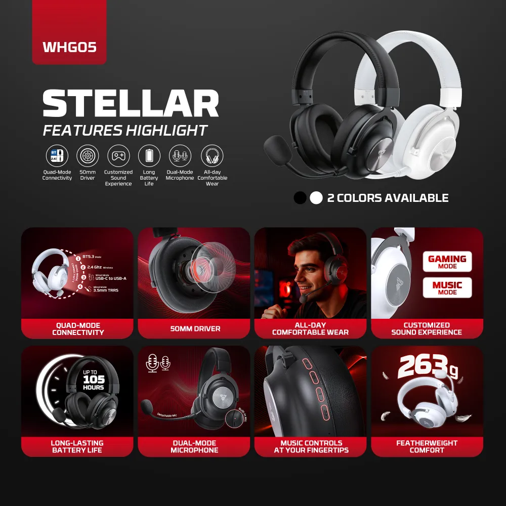 Bluetooth slusalice Fantech Stellar WHG05 crne