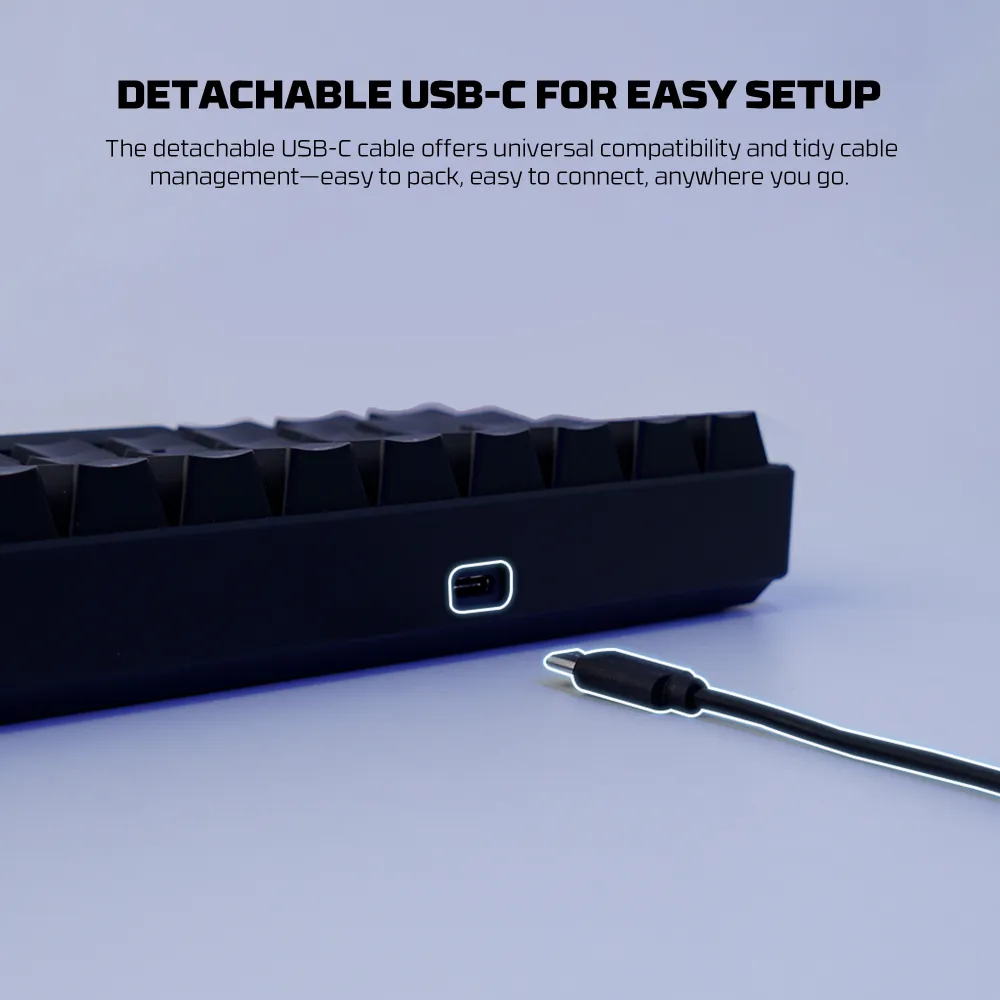 Tastatura Mehanicka Gaming Fantech MK211 RGB Atom61 crna (red switch)
