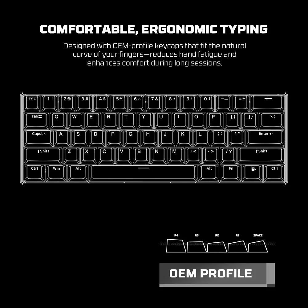 Tastatura Mehanicka Gaming Fantech MK211 RGB Atom61 crna (red switch)