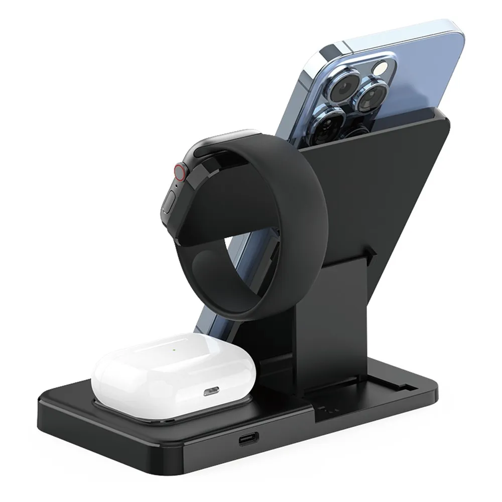 Desktop drzac za mobilni telefon Z5G 3u1 (wireless punjac za mobilni telefon, slusalice i Apple smart watch)