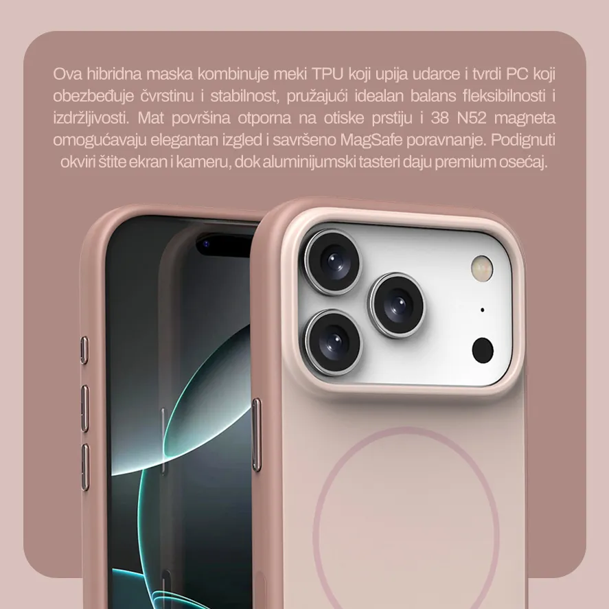 Maska Magsafe Matte Line za iPhone 17 6.3 crna