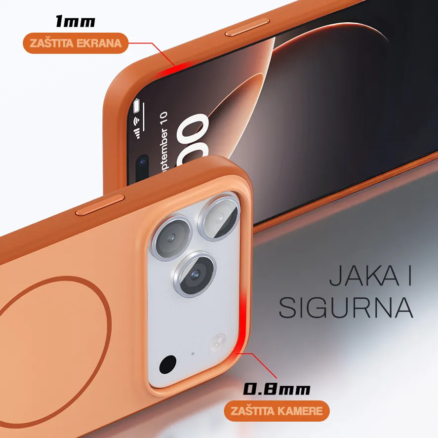 Maska Magsafe Matte Line za iPhone 17 Air 6.6 narandzasta