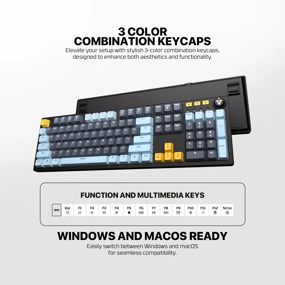 Tastatura Mehanicka Gaming Fantech MK893S RGB Atom 107S MIZU Blue (Rosie switch)