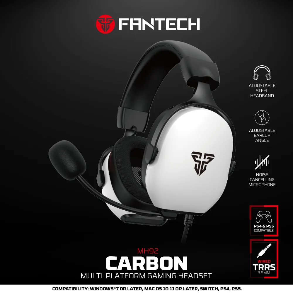 Slusalice Gaming Fantech MH92 Carbon crne