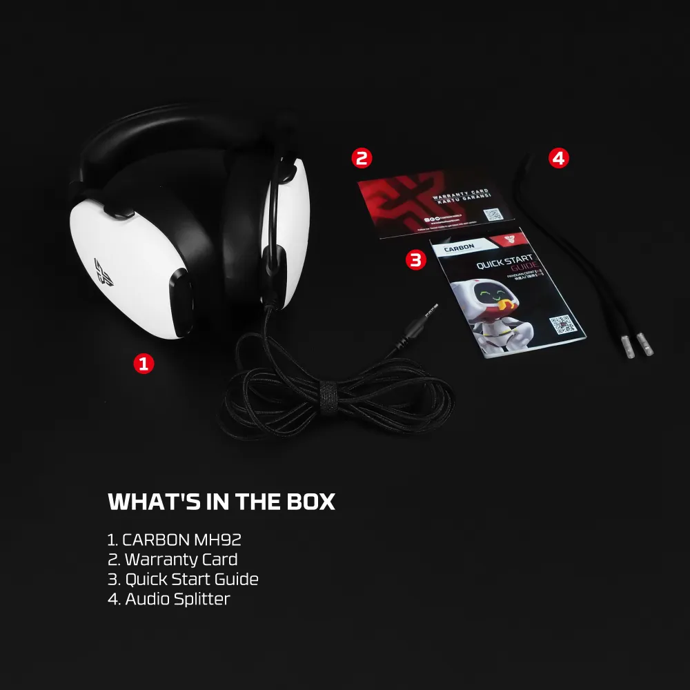 Slusalice Gaming Fantech MH92 Carbon crne