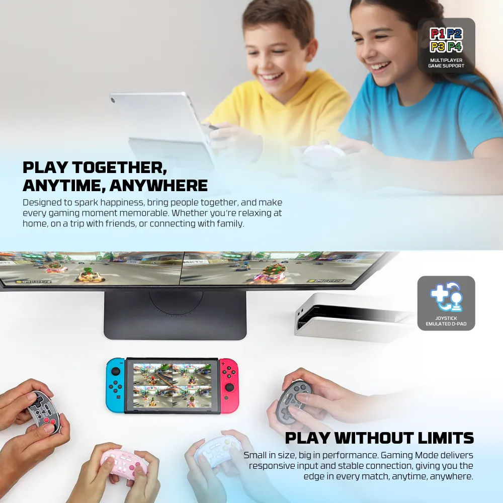 Joypad Wireless Fantech WGP17 Eos mini sivi