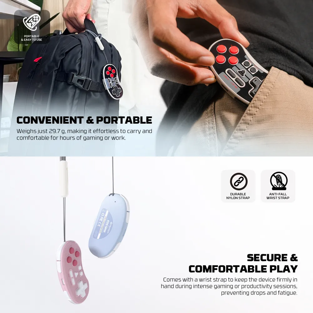 Joypad Wireless Fantech WGP17 Eos mini sivi